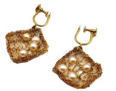 宝石買取 K18 ベビーパール イヤリング